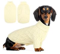 Queenmore Jersey para Bulldog Francés, Elástico y Cálido, Jersey Perro para Razas Grandes como Podenco Whippet, Galgo y Labrador, Beige, L