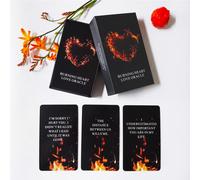 QUEENOFPAIN Burning Heart Love Oracle Cards Deck Twin Flame Oracle Cards Oracle Deck Help You Gain Insight into What The Person is Thinking or Tryin