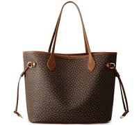 Queenoris Bolso de mano de diseño para mujer, bolso de mano con asa superior, bolso de mano de gran capacidad, bolso clásico de hombro, Marrón café