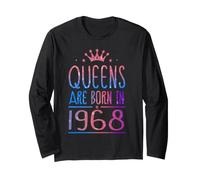 Queens Are Born In 1968 58 Years Old Funny 58th Birthday Manga Larga