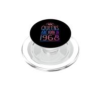 Queens Are Born In 1968 58 Years Old Funny 58th Birthday PopSockets PopGrip para MagSafe