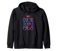 Queens Are Born In 1968 58 Years Old Funny 58th Birthday Sudadera con Capucha