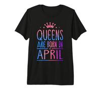Queens Are Born In April Birthday For Women Girl Camiseta Premium