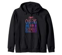 Queens Are Born In December Birthday Women Girl Kids Sudadera con Capucha