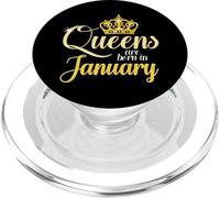 Queens Are Born In January - Regalo de cumpleaños para Mujer PopSockets PopGrip para MagSafe