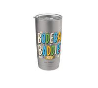 Queens New York NYC Bodega Baddie Diva Melanin Queen - Femenino Vaso térmico de acero inoxidable de doble pared