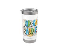 Queens New York NYC Bodega Baddie Diva Melanin Queen - Femenino Vaso térmico de acero inoxidable de doble pared