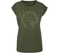 Queens Of The Stone Age In Times New Roman - Snake Logo Mujer Camiseta Aceituna M 100% algodón Ancho