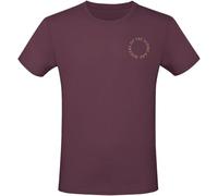 Queens Of The Stone Age In Times New Roman - Snakes Hombre Camiseta Burdeos L 100% algodón Regular