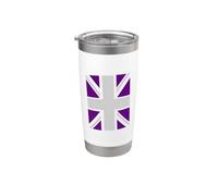 Queen's Platinum Jubilee 2022 70th Anniversary Union Jack Vaso térmico de acero inoxidable de doble pared
