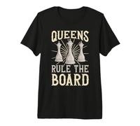 Queens Rule The Board Chessboxing Mujeres Ajedrez Chess Chess Camiseta Premium