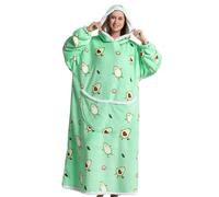 Queenshin Manta con Capucha de Impresión de Aguacate con Bolsillo Gigante para Mujeres, Hoodie Sudadera Manta de Gran Tamaño, un Tamaño para Todos