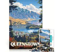 Queenstown, Nueva Zelanda Rompecabezas de 1000 Piezas para Adolescentes Fortalece la Memoria, Calma, relaja, Bordes Suaves Regalo increíble (38x26cm)