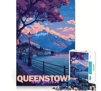 Queenstown, Nueva Zelanda Rompecabezas de 1000 Piezas para Adolescentes Mejora la Memoria Cómodo y Relajante Corte Firme Regalo Festivo (38x52cm)