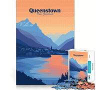 Queenstown, Nueva Zelanda Rompecabezas de 1000 Piezas para Adolescentes Mejora la Memoria Cómodo y Relajante Corte Firme Regalo Festivo (50x75cm)