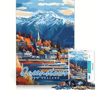 Queenstown, Nueva Zelanda Rompecabezas para Adultos 1000 Piezas Grupo de Habilidad Mental Joy Calidad Edge Art Collection Pieza (50x75cm)