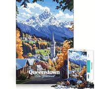 Queenstown, Nueva Zelanda Rompecabezas para Adultos 1000 Piezas Mejora la Memoria en Conjunto Divertido Montaje de imágenes Arte Coleccionable (38x26cm)