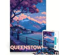 Queenstown, Nueva Zelanda Rompecabezas para Adultos de 1000 Piezas Juguete de lógica para aliviar el estrés Corte de precisión Regalo Ideal para Festivales (38x26cm)