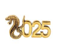 QUEENYARD Broche de festival, elegante broche del año de serpiente 2025, pin de sabiduría y buena insignia, pin de metal que no se decolora para entusiastas de la moda del festival, 4.4x2.3cm