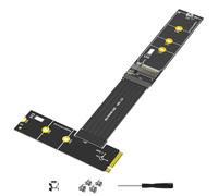 QUEENYARD PCIE4.0 NVME - Cable adaptador de disco sólido de 41 cm de longitud total, soporta todos los factores de forma 2230 a 2280 discos, sin alimentación externa, cable de extensión de disco