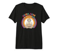 Queer, Aquí y Bookish Camiseta Premium