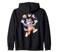 Queer Fox Art Pan Pride Colors Libros Patines Café Sudadera con Capucha