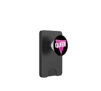 Queer Pink Triangle In Punk Spray Paint Stencil Style Font PopSockets PopWallet para MagSafe