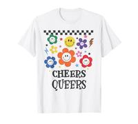 Queer Pride Cheers Queers Gay Pride Flag LGBT Lesbian LGBTQ Camiseta