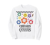 Queer Pride Cheers Queers Gay Pride Flag LGBT Lesbian LGBTQ Sudadera