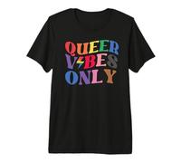 Queer Vibes Only Gay Pride Month LGBTQ Rainbow Pride Lesbian Camiseta Premium