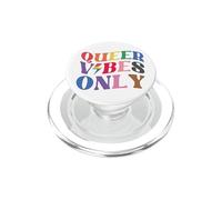 Queer Vibes Only Gay Pride Month LGBTQ Rainbow Pride Lesbian PopSockets PopGrip para MagSafe