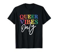 Queer Vibes Only LGBTQ Rainbow Gay Pride Camiseta