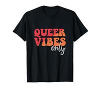 Queer Vibes Only LGBTQ Rainbow Gay Pride Camiseta