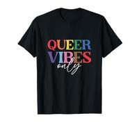 Queer Vibes Only Rainbow Gay Pride Camiseta