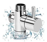 Queerelele 1 válvula de conmutación de 3 vías de 3 vías, válvula de ángulo de 1/2 pulgadas para lavabo, baño, ducha, adaptador de repuesto para sistema de ducha, adaptador en T, cambio de ducha