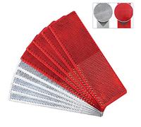 Queerelele 10 pcs Reflectores de Remolque Coche Reflector Trasero Remolques Adhesivo Reflectores Reflectores Rectangulares Autoadhesivos para Remolque Camión Moto Tractor Bicicleta Máquinas Agrícolas
