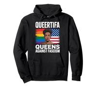 Queertifa Drag Queens contra el fascismo resiste a No Kings LGBTQ Sudadera con Capucha