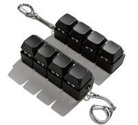 Quelcc 2 Piezas Teclado Fidget Toys, Teclado Fidget Clicker, TecladoFidget Llavero, Juguete Antiestres de 4 Colores, Llavero Antiestrés, para Aliviar el Estrés Pass Tiempo