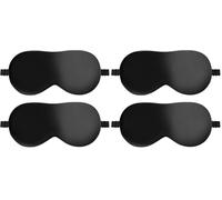 Quelcc Antifaz para Dormir, 2 Piezas Ultrasuave Antifaz de seda para dormir, con correa ajustable para Hombre, Mujer y Niños, Viajes, Yoga, Vendaje de Ojos (Negro) (Paquete de 2)