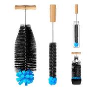Quelcc Set de 2 Cepillos, 32cm Herramienta de Limpieza para Frascos de Cristal, Limpiador Interior, Adecuado para Recipientes Sodastream y Borracas Deportivas