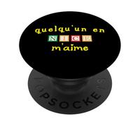 Quelqu'un en Nice M'aime PopSockets PopGrip Adhesivo