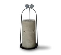 Quema Perfume Inspiration Tres - Quemador Fondant Cera y Difusor Cera Perfumada - Difusor de Aceite Esencial y Perfume de Ambiente - Portavelas de Cemento y Metal - Altura: 21 cm - Zen'Aroma