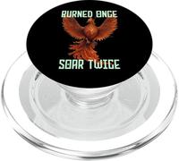 Quemado una vez que se eleva dos veces, cita de Phoenix, motivación de renacimiento PopSockets PopGrip para MagSafe