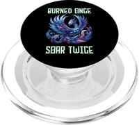 Quemado una vez que se eleva dos veces, cita de Phoenix, motivación de renacimiento PopSockets PopGrip para MagSafe