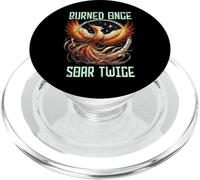 Quemado una vez que se eleva dos veces, cita de Phoenix, motivación de renacimiento PopSockets PopGrip para MagSafe