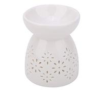 Quemador aceite esencial cerámica Fdit Aromaterapia Quemador aceite esencial Soporte de candelita de cerámica Quemador de aceite esencial Difusor Soporte de luces de té para salón Dormitorio(1 #)