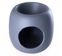 Quemador Aceites Esencial - Gris Lámpara de Aroma - Quemadores de Ceramica - SPA - Yoga - Aromaterapia - Candelabros Decorativos - Difusor Aceites Esenciales - Ø 15cm Altura 10cm
