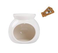 Quemador Aceites Esenciales De CeráMica, Quemador De Aceites Esenciales Trae 20 Velas De Té, Apto para Uso En Interiores Y Oficinas, Decoración del Hogar