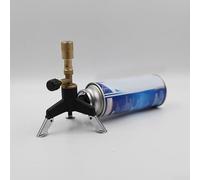 Quemador Bunsen portátil de laboratorio, forma de llama ajustable, compatible con tanque de gas dual para procesamiento de joyas, iluminación interior