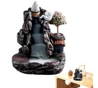 Quemador cónico de reflujo - Decoración de Cascada de Humo de Resina, estatuilla de Incienso de aromaterapia, Acento de difusión de Perfume Relajante | Elegante y portátil de Ambiente de